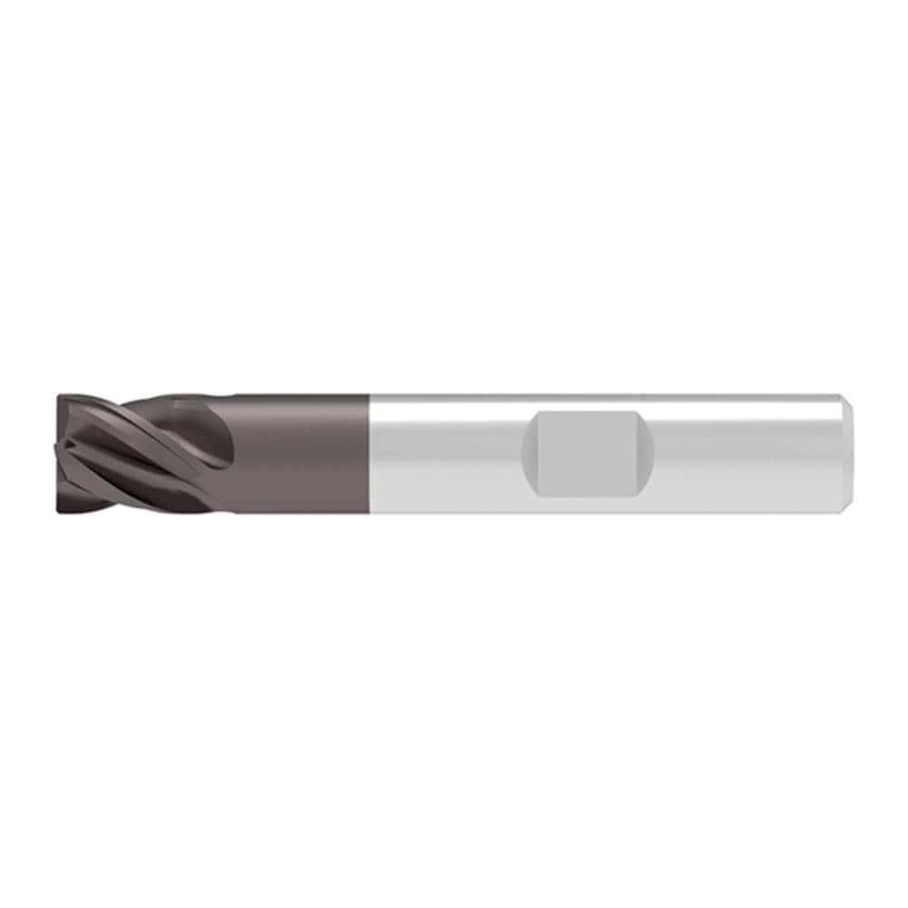 Square End Mill: 16.00 mm Dia, 22.00 mm LOC, 4 Flute, Solid Carbide