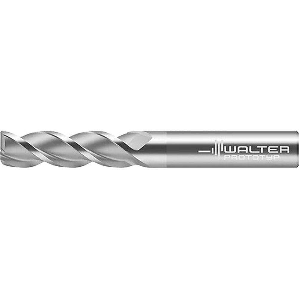 Corner Radius End Mill: 1/8" Dia, 1/4" LOC, 0.0300" Radius, 3 Flute, Solid Carbide