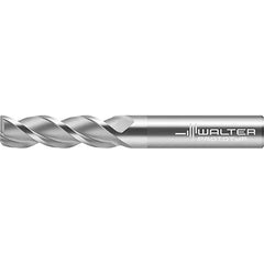 Corner Radius End Mill: 1/8" Dia, 1/2" LOC, 0.0100" Radius, 3 Flute, Solid Carbide