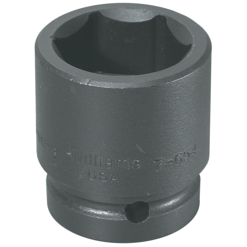 Impact Socket: 1" Drive, 3-1/2" Socket, Hex Drive