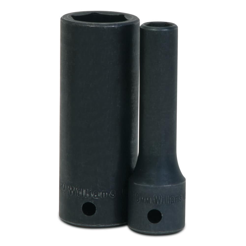 Impact Socket: 1/2" Drive, 19 mm Socket, Hex Drive