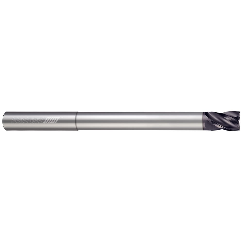 Square End Mill: 1/4" Dia, 3/8" LOC, 4 Flute, Solid Carbide