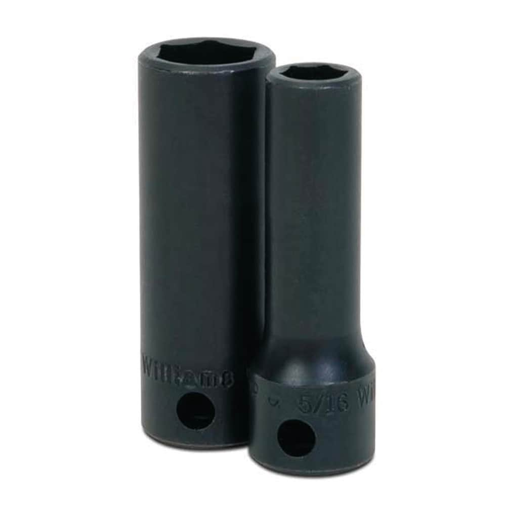 Impact Socket: 3/8" Drive, 9/16" Socket, Hex Drive