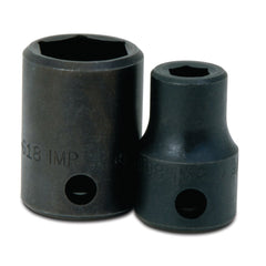 Impact Socket: 3/8" Drive, 9/16" Socket, Hex Drive