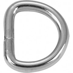 Welding Rings; Work Load Limit: 200 lb; Inside Length: 1 in; Inside Width: 0.81 in; Finish: Nickel; Overall Thickness: 0.21 in