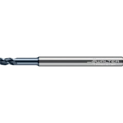 Corner Radius End Mill: 2 mm Dia, 3.00 mm LOC, 0.20 mm Radius, 3 Flute, Solid Carbide