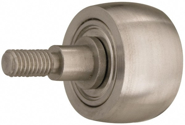 Plain Cam Follower: 0.5" Roller Dia, 0.25" Roller Width, 0.437" Stud Dia