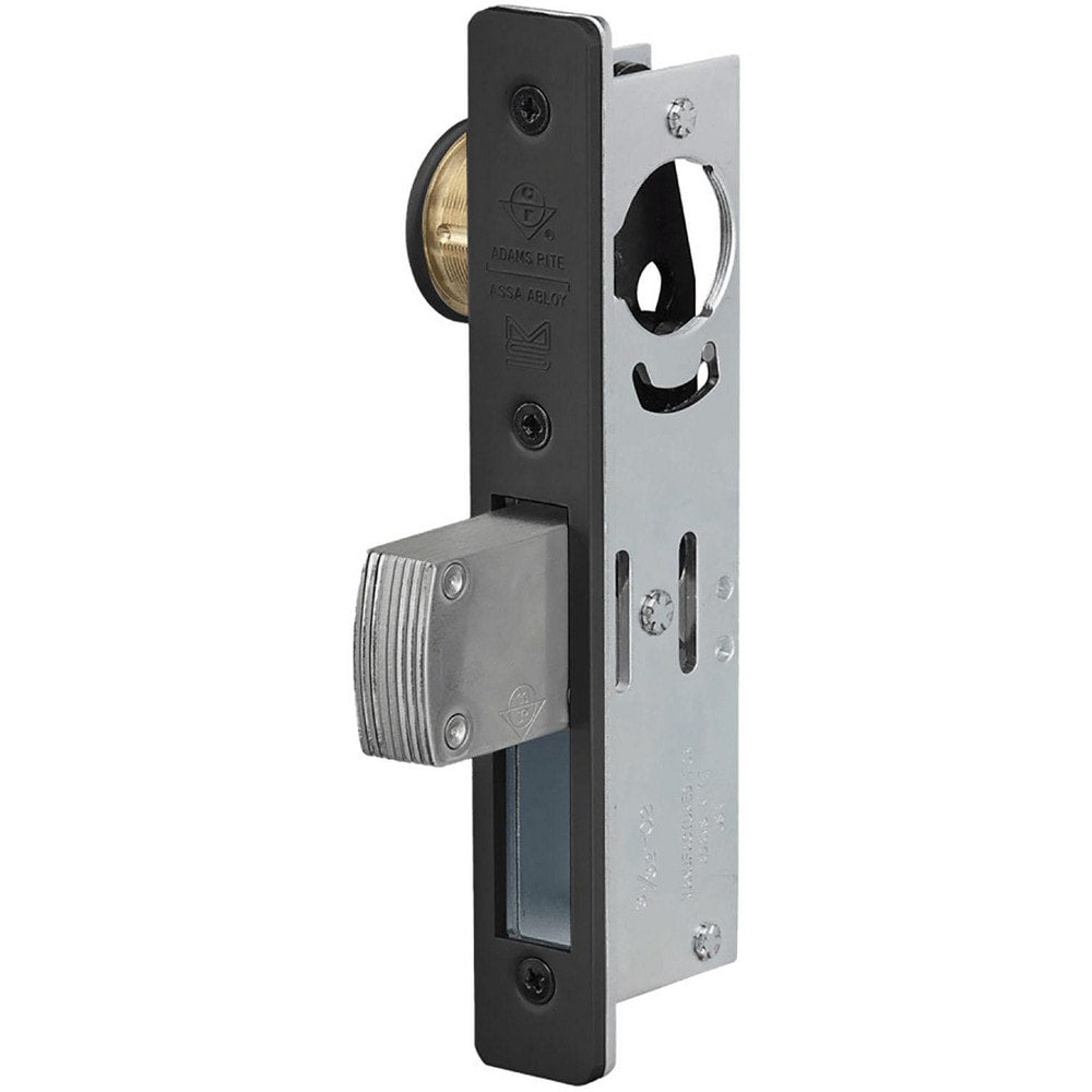 Deadbolts; Deadbolt Type: Deadlock; Lock Type: Single Cylinder; Key Type: Conventional; Mount Type: Mortise; Material: Metal; Minimum Door Thickness: 1.375 in; Maximum Door Thickness: 1.75; Finish: Matte Black