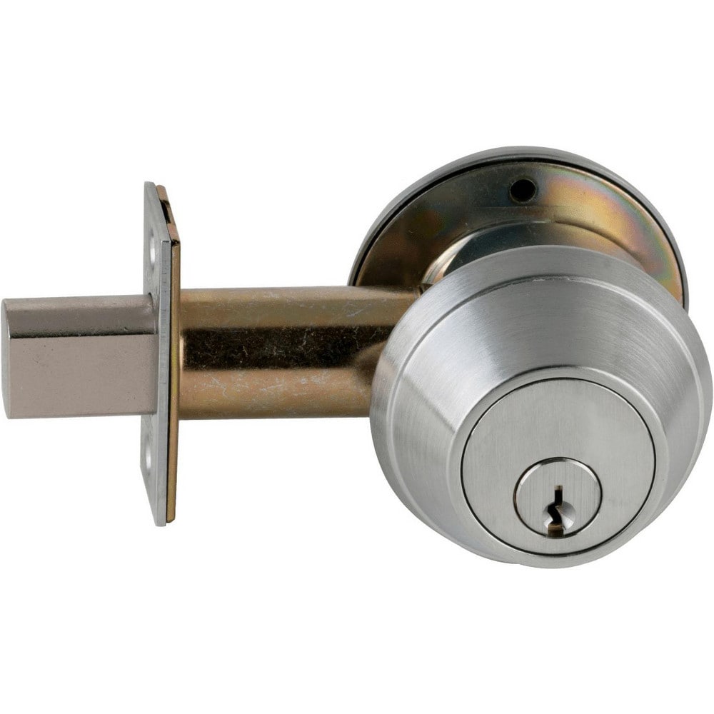 Deadbolts; Deadbolt Type: Deadbolt; Lock Type: Single Cylinder; Key Type: Schlage C; Mount Type: Through Hole; Material: Metal; Minimum Door Thickness: 1.625 in; Maximum Door Thickness: 2; Finish: Satin Chrome