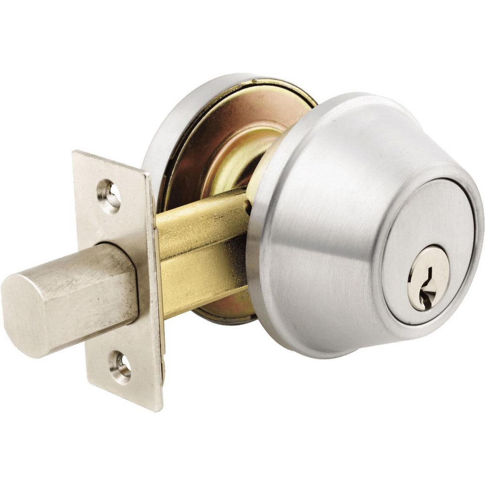 Deadbolts; Deadbolt Type: Deadbolt; Lock Type: Single Cylinder; Key Type: Schlage C; Mount Type: Through Hole; Material: Metal; Minimum Door Thickness: 1.375 in; Maximum Door Thickness: 1.75; Finish: Satin Chrome