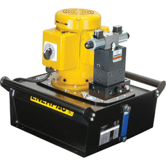 Power Hydraulic Pumps & Jacks; Type: Electric Hydraulic Pump; 1st Stage Pressure Rating: 10000; 2nd Stage Pressure Rating: 10000; Pressure Rating (psi): 10000; Oil Capacity: 2 gal; Actuation: Double Acting; Cylinder Operating Function: Advance, Hold and R