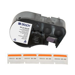 Labels, Ribbons & Tapes; Application: Label Printer Cartridge; Type: Label Printer Cartridge; Color Family: Orange; Color: Black on Orange, White