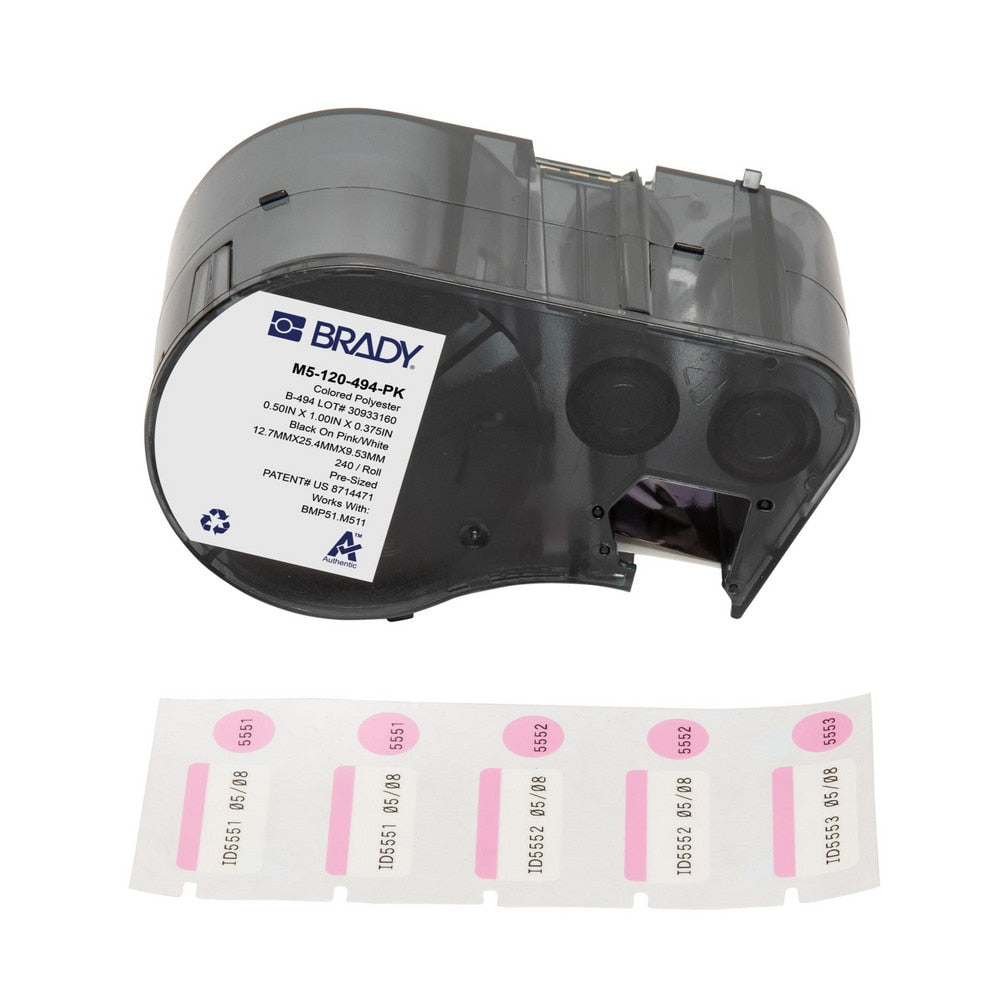 Labels, Ribbons & Tapes; Application: Label Printer Cartridge; Type: Label Printer Cartridge; Color Family: Pink; Color: Black on Pink, White