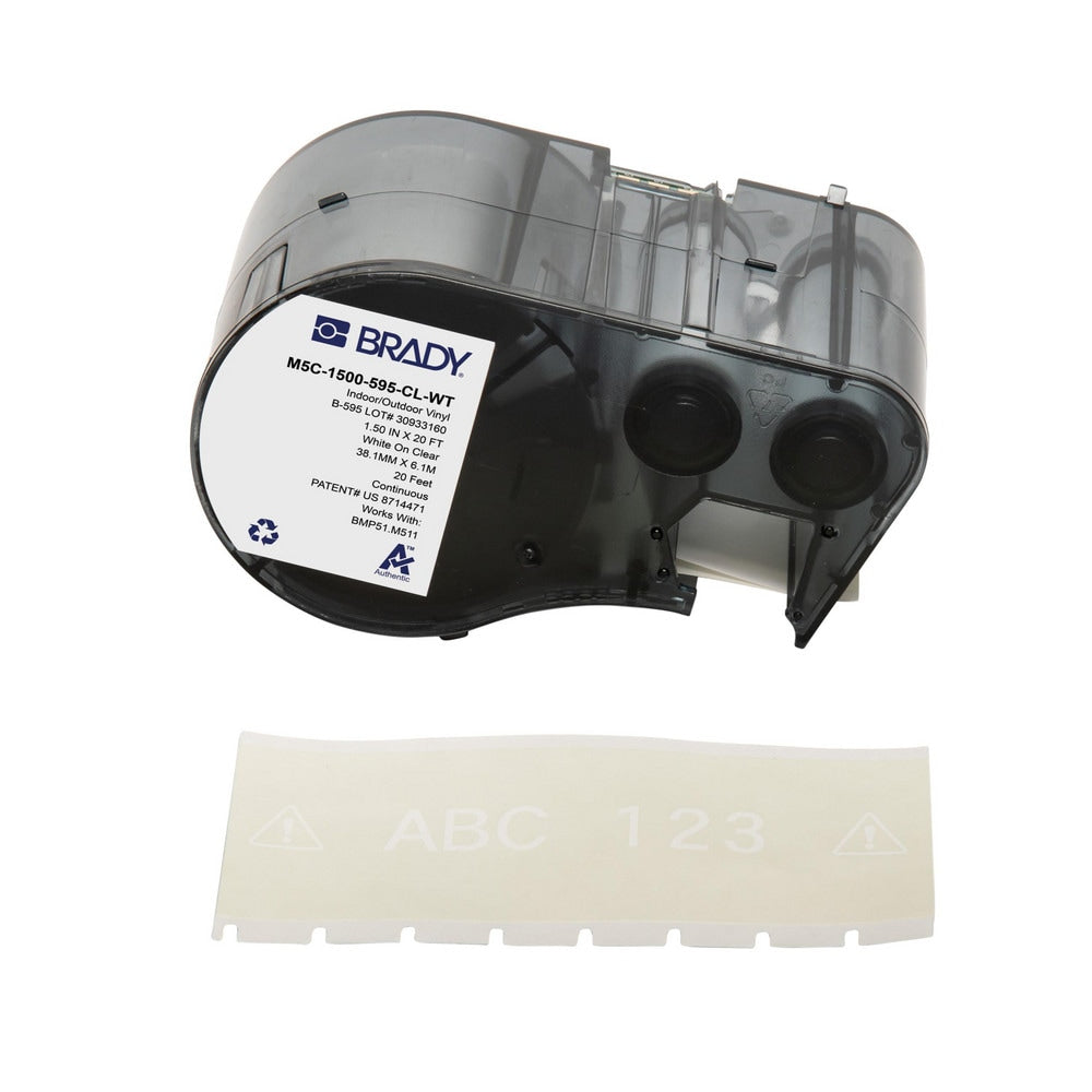 Labels, Ribbons & Tapes; Application: Label Printer Cartridge; Type: Label Printer Cartridge; Color Family: Clear; Color: White on Clear