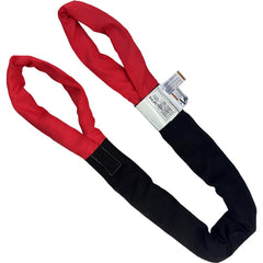 Eye & Eye Round Sling: 10' Long, 13200 lb Vertical Capacity, 10600 lb Choker Capacity