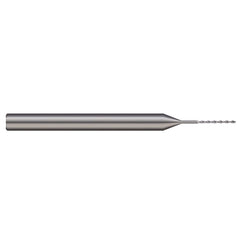 Micro Drill Bit: 0.0118" Dia, 130 deg, Solid Carbide