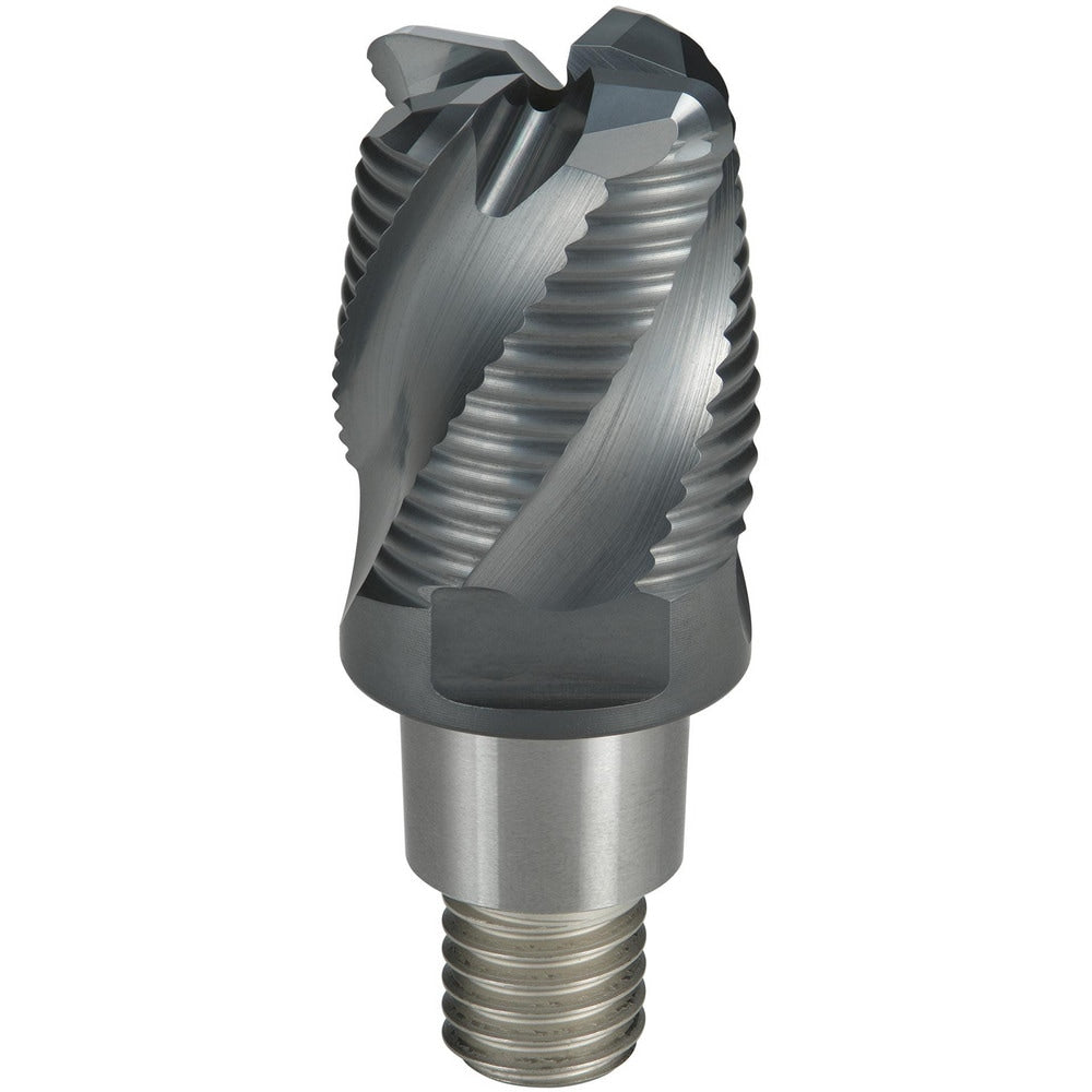 Roughing End Mill Heads; Mill Diameter (mm): 20.00; Pitch: Variable; Connection Type: Tapered, Threaded; Length of Cut (mm): 21.0000; End Type: Corner Radius; Material: Solid Carbide; Overall Length (mm): 30.0000