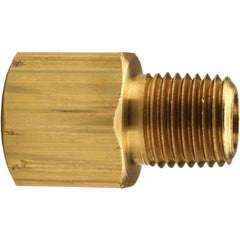 Brass & Chrome Pipe Fittings; Fitting Type: Adapter Female to Male; Fitting Size: 1/2 x 3/8; End Connections: FNPT x MNPT; Material Grade: CA360; Connection Type: Threaded; Pressure Rating (psi): 1000; Fitting Shape: Straight; Thread Standard: NPTF