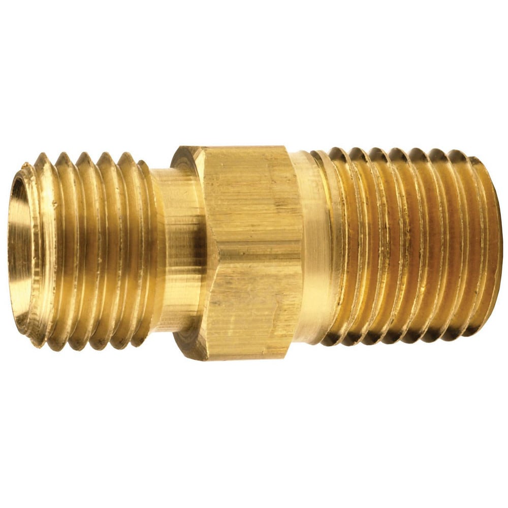 Brass & Chrome Pipe Fittings; Fitting Type: Male Union; Fitting Size: 3/8 x 3/8; End Connections: NPSM x NPTF; Material Grade: CA360; Connection Type: Threaded; Pressure Rating (psi): 1000; Fitting Shape: Straight; Thread Standard: NPTF, NPSM