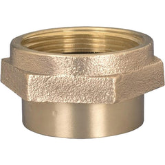 Brass & Chrome Pipe Fittings; Fitting Type: Double Female Hex Adapter; Fitting Size: 1-1/2 x 1-1/2; End Connections: FNPT x FNST; Material Grade: 360; Connection Type: Threaded; Pressure Rating (psi): 175; Fitting Shape: Straight; Thread Standard: NPT, NS