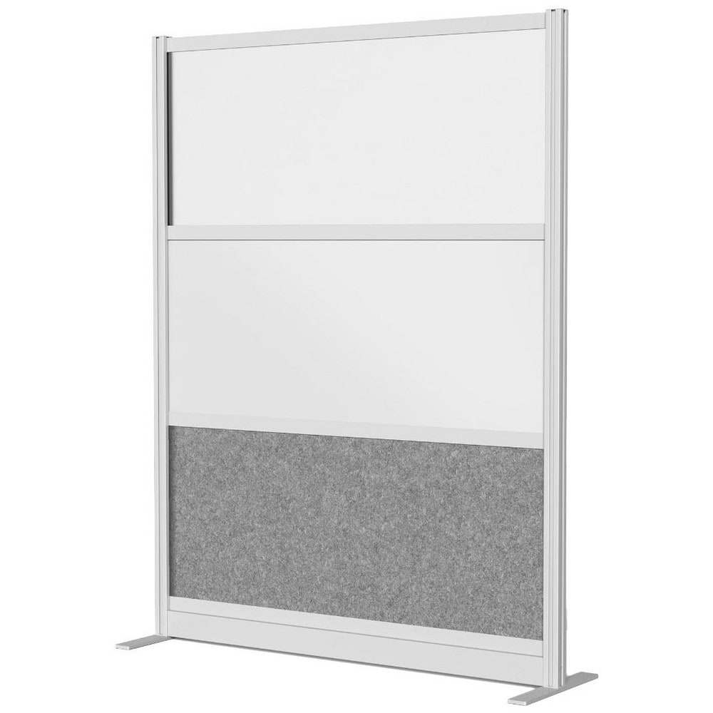 Office Cubicle Partitions; Office Cubicle Partition Type: Modular Wall Room Divider; Color: Gray, White, Frosted; Material: Aluminum; Mount Type: Freestanding; Height (Inch): 70; Width (Inch): 53; Thickness (Inch): 1-3/4