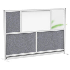 Office Cubicle Partitions; Office Cubicle Partition Type: Modular Wall Room Divider; Color: Gray, White, Frosted; Material: Aluminum; Mount Type: Freestanding; Height (Inch): 48; Width (Inch): 70; Thickness (Inch): 1-3/4