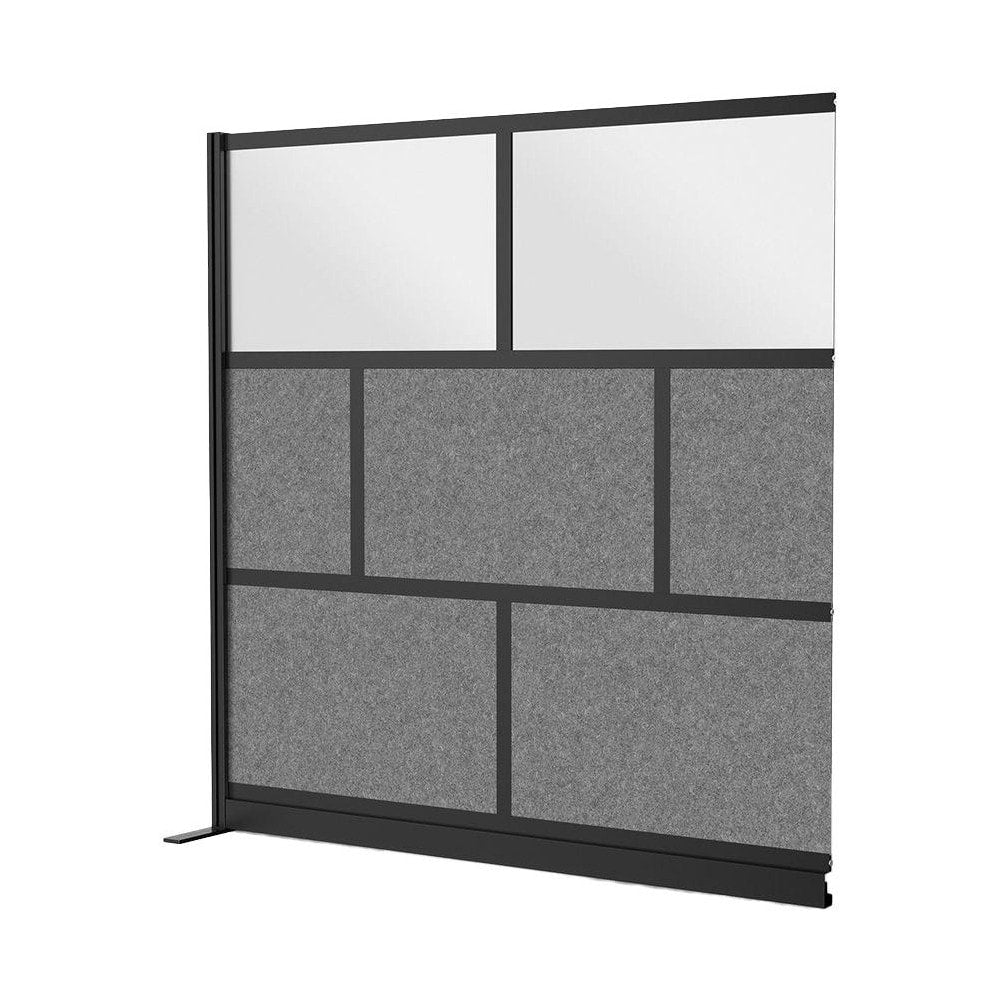 Office Cubicle Partitions; Office Cubicle Partition Type: Modular Wall Room Divider; Color: Gray, Black, Frosted; Material: Aluminum; Mount Type: Freestanding; Height (Inch): 70; Width (Inch): 70; Thickness (Inch): 1-3/4