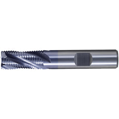 Roughing End Mill: 5/8" Dia, 4 Flute, Fine Pitch, Single End, Solid Carbide