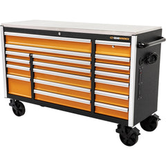 Stainless Steel Tool Roller Cabinet: 73" Wide, 47" High, 24" Deep, 18 Drawer