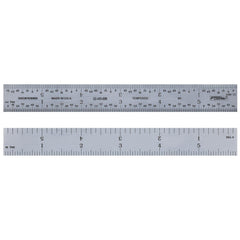 Steel Rules; Material: Steel; Length (Inch): 24; Graduation: 0.50; 1.00; Graduation (Inch): 1/64, 1/32; Tip Style: Flat; Color: Silver; Flexibility: Rigid