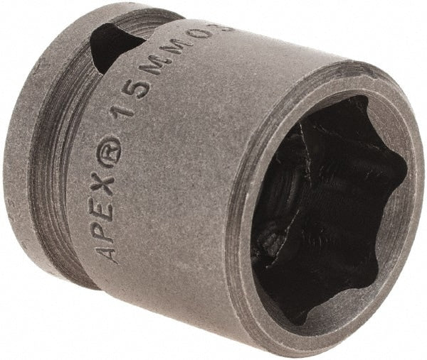 Impact Socket: 15 mm Socket, Hex Drive