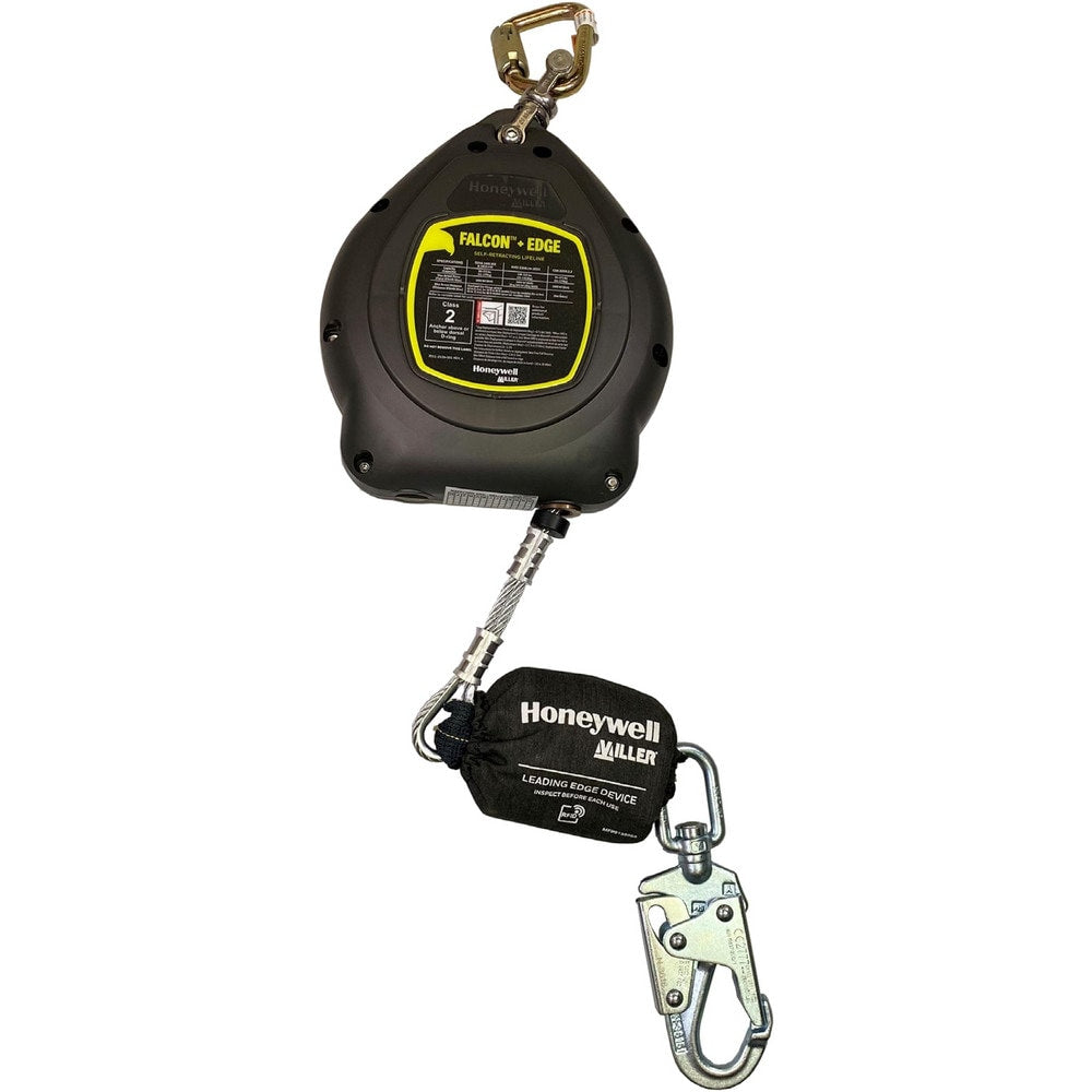 Self-Retracting Lifeline:  420 lb Capacity,  20.00' Lifeline,  Double Lock Carabiner