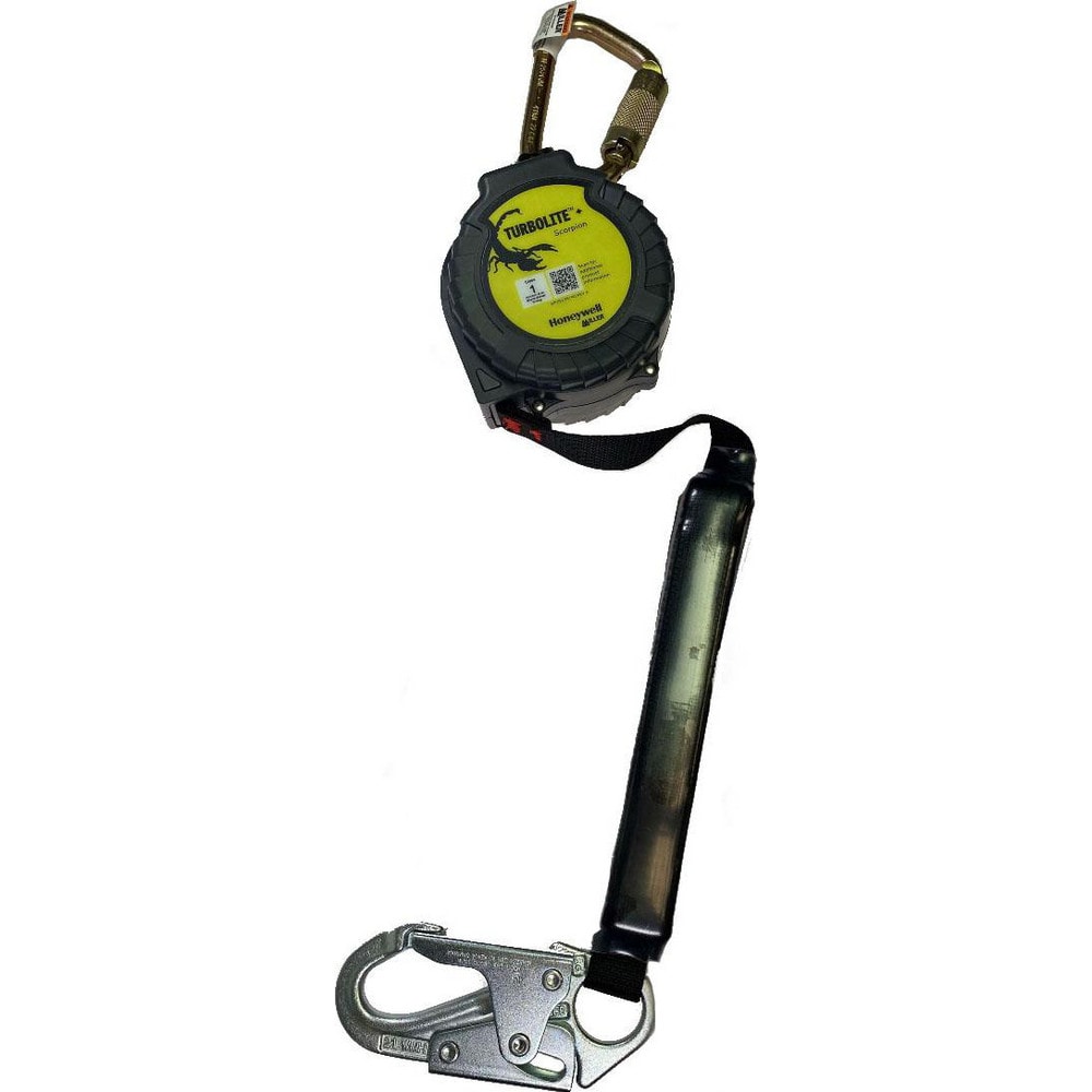 Steel Carabiner Unit Connector with Steel Locking Snap Hook 9' Lifeline Connector