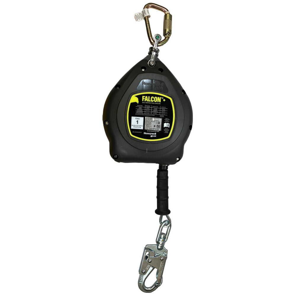 Self-Retracting Lifeline:  420 lb Capacity,  20.00' Lifeline,  Steel Self-Locking Carabiner