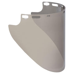 Face Shield: Silver, Lens Shade None, 10.0000" High, 0.0750" Thick, Polycarbonate