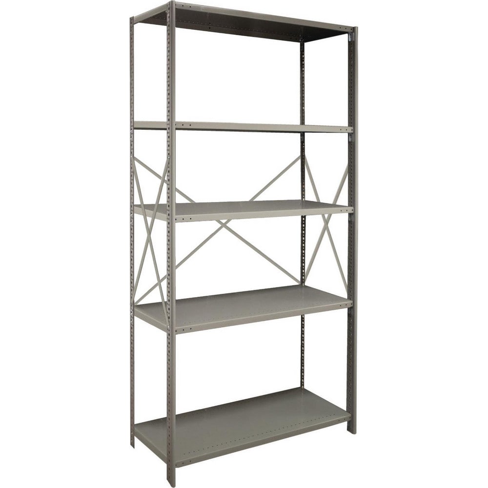 Steel Shelving; Shelf Type: Open Beaded Post Starter; Starter or Add-On: Starter; Adjustment Type: Clip; Boltless: Yes; Shelf Capacity: 550; Mount Type: Floor