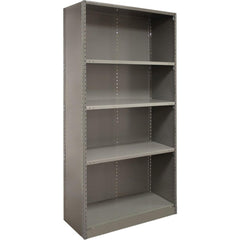 Steel Shelving; Shelf Type: Closed Angle Starter Unit; Starter or Add-On: Starter; Adjustment Type: Clip; Boltless: Yes; Shelf Capacity: 500; Mount Type: Floor