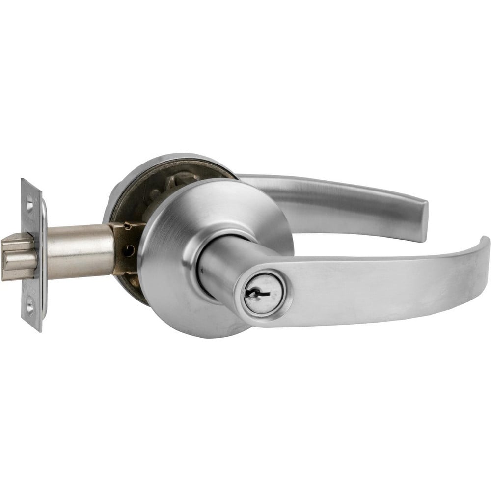 Lever Locksets; Lockset Type: Tubular Lock; Key Type: Conventional; Back Set: 2-3/8 to 2-3/4 in; Cylinder Type: Conventional; Material: Metal; Door Thickness: 1 3/8 to 2; Finish: Satin Chrome