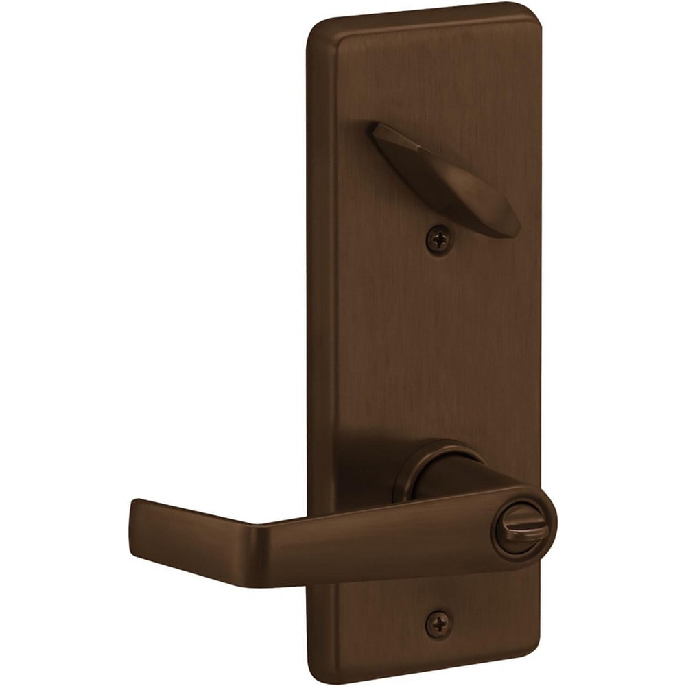 Lever Locksets; Lockset Type: Interconnected Locks; Key Type: Key; Back Set: 2-3/8 & 2-3/4; Cylinder Type: Schlage C123 Cylinder; Material: Metal; Door Thickness: 1-3/4; Finish: Dark Oxidized Satin Bronze Oil Rubbed