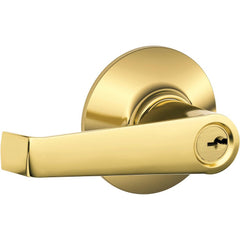 Lever Locksets; Lockset Type: Tubular Lock; Key Type: Schlage C; Back Set: 2-3/8 & 2-3/4; Cylinder Type: Schlage C Keyway; Material: Metal; Door Thickness: 1 3/8 to 1 3/4; Finish: Bright Brass