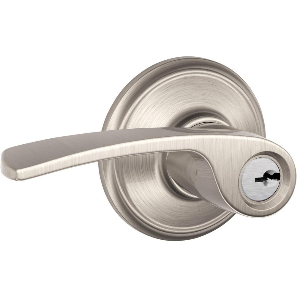 Lever Locksets; Lockset Type: Tubular Lock; Key Type: Schlage C; Back Set: 2-3/8 & 2-3/4; Cylinder Type: Schlage C Keyway; Material: Metal; Door Thickness: 1 3/8 - 1 3/4; Finish: Satin Nickel Plated Clear Coated