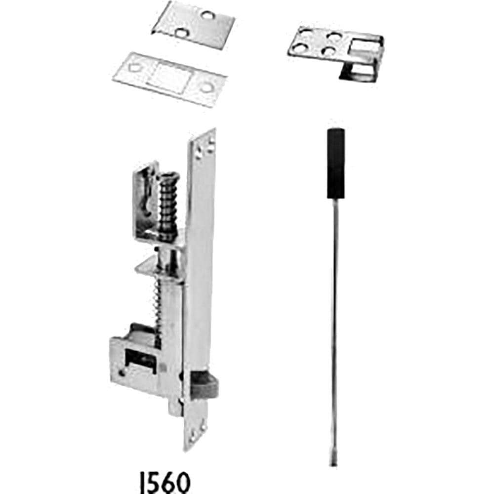 Slide Bolts; Bolt Type: Flush Bolt; Length (Inch): 3.5 in; Material: Metal; Finish: Satin Chrome; Bolt Diameter: 0.375 in; Overall Width: 2.5 in; Overall Height: 6.75 in; Additional Information: Fire Rated for Labeled Metal Doors