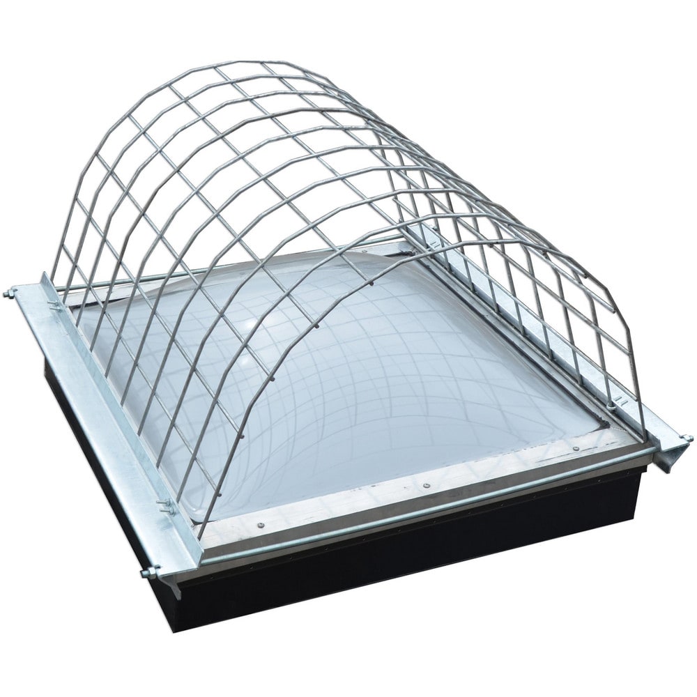 Skylight Guards; Shape: Rectangle; Material: Galvanized Steel; Color: Silver; Height (Inch): 53; Length (Inch): 53; Width (Inch): 59-1/2; Load Rating (Lb.): 450; Standards: OSHA