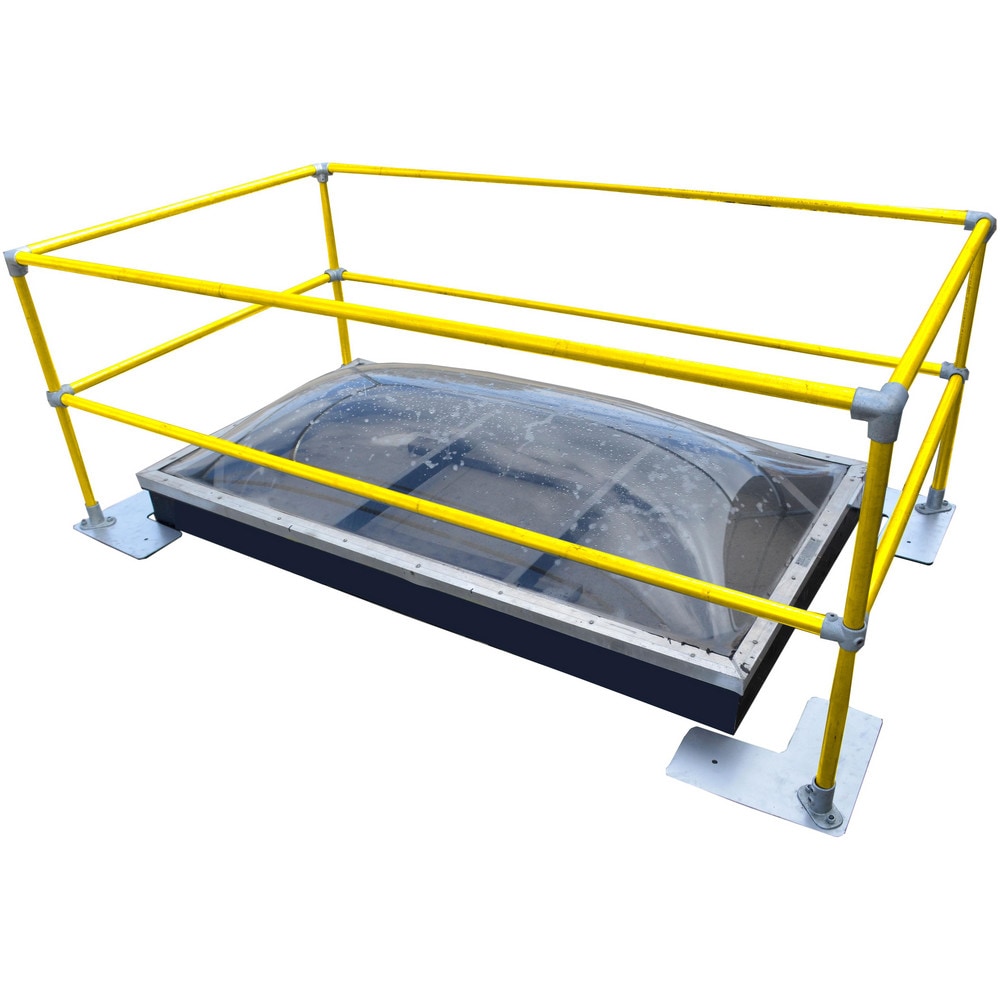 Skylight Guards; Shape: Rectangle; Material: Galvanized Steel; Color: Yellow; Height (Inch): 20; Length (Inch): 75; Width (Inch): 40; Load Rating (Lb.): 200; Standards: Osha Compliant With Third-Party Certification