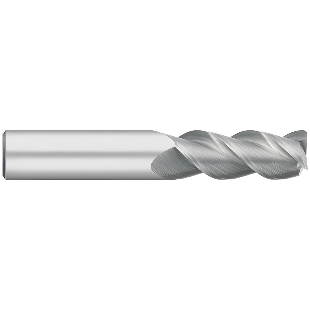 Corner Radius End Mill: 5/16" Dia, 1/2" LOC, 1.00 mm Radius, 3 Flute, Solid Carbide