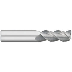 Corner Radius End Mill: 5/16" Dia, 1/2" LOC, 1.00 mm Radius, 3 Flute, Solid Carbide