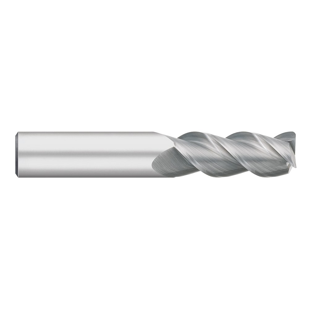 Corner Radius End Mill: 5/16" Dia, 13/16" LOC, 0.0200" Radius, 3 Flute, Solid Carbide