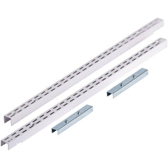 Open Shelving Vertical Hang Rail & Mounting Hardware: Epoxy-Coated Steel