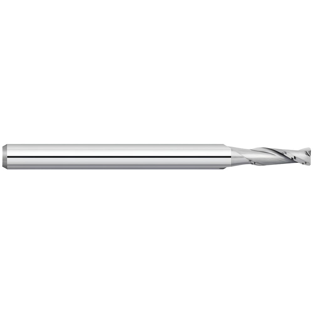 Corner Radius End Mill: 0.0900" Dia, 0.27" LOC, 0.0150" Radius, 2 Flute, Solid Carbide