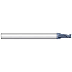 Corner Radius End Mill: 3/64" Dia, 0.141" LOC, 0.0150" Radius, 2 Flute, Solid Carbide